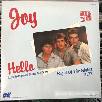 Joy - Hello  (12", Maxi) (vinyl) bakelit lemez