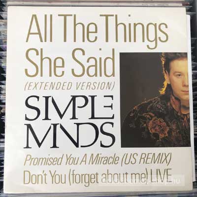 Simple Minds - All The Things She Said  (12", Single) (vinyl) bakelit lemez