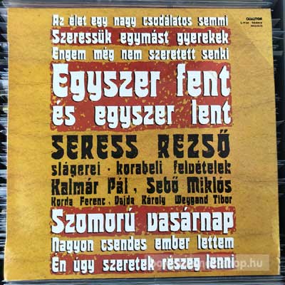 Various - Seress Rezső Slágerei  (LP, Album, Comp) (vinyl) bakelit lemez
