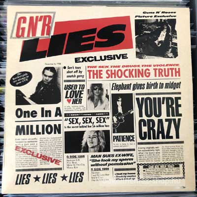 Guns N Roses - G N R Lies  (LP, Album) (vinyl) bakelit lemez