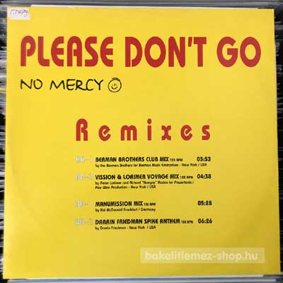 No Mercy - Please Don t Go (Remixes)  (12", Promo) (vinyl) bakelit lemez