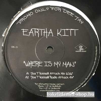 Eartha Kitt - Where Is My Man (Joe T. Vannelli)  (12", Promo) (vinyl) bakelit lemez