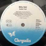 Billy Idol Rebel Yell LP Billy Idol Rebel Yell LP