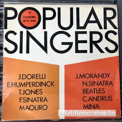 Various Popular Singers LP (vinyl) bakelit lemez Various - Popular Singers LP (vinyl) bakelit lemez