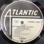 ACDC For Those About To Rock (We Salute You) LP ACDC For Those About To Rock (We Salute You) LP