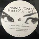 Lavinia Jones  Sing It To You - Part II (The Sash! Mixes)  (12")