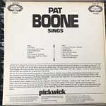 Pat Boone Pat Boone Sings (LP, Album, Re) Pat Boone Pat Boone Sings (LP, Album, Re)