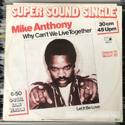 Mike Anthony Why Can t We Live Together (12", Maxi) (vinyl) bakelit lemez Mike Anthony - Why Can t We Live Together (12", Maxi) (vinyl) bakelit lemez