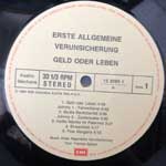 Erste Allgemeine Verunsicherung  Geld Oder Leben!  (LP, Album)