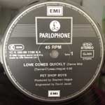 Pet Shop Boys  Love Comes Quickly (Original-Version)  (12", Maxi)