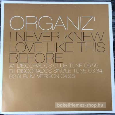 Organiz - I Never Knew Love Like This Before  (12", Promo) (vinyl) bakelit lemez