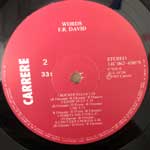 F-R David  Words  (LP, Album)