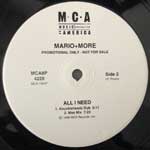 Mario + More  All I Need  (12", Promo)