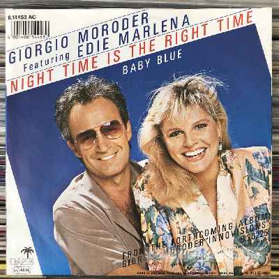 Giorgio Moroder Featuring Edie Marlena - Night Time Is The Right Time  (7", Single) (vinyl) bakelit lemez
