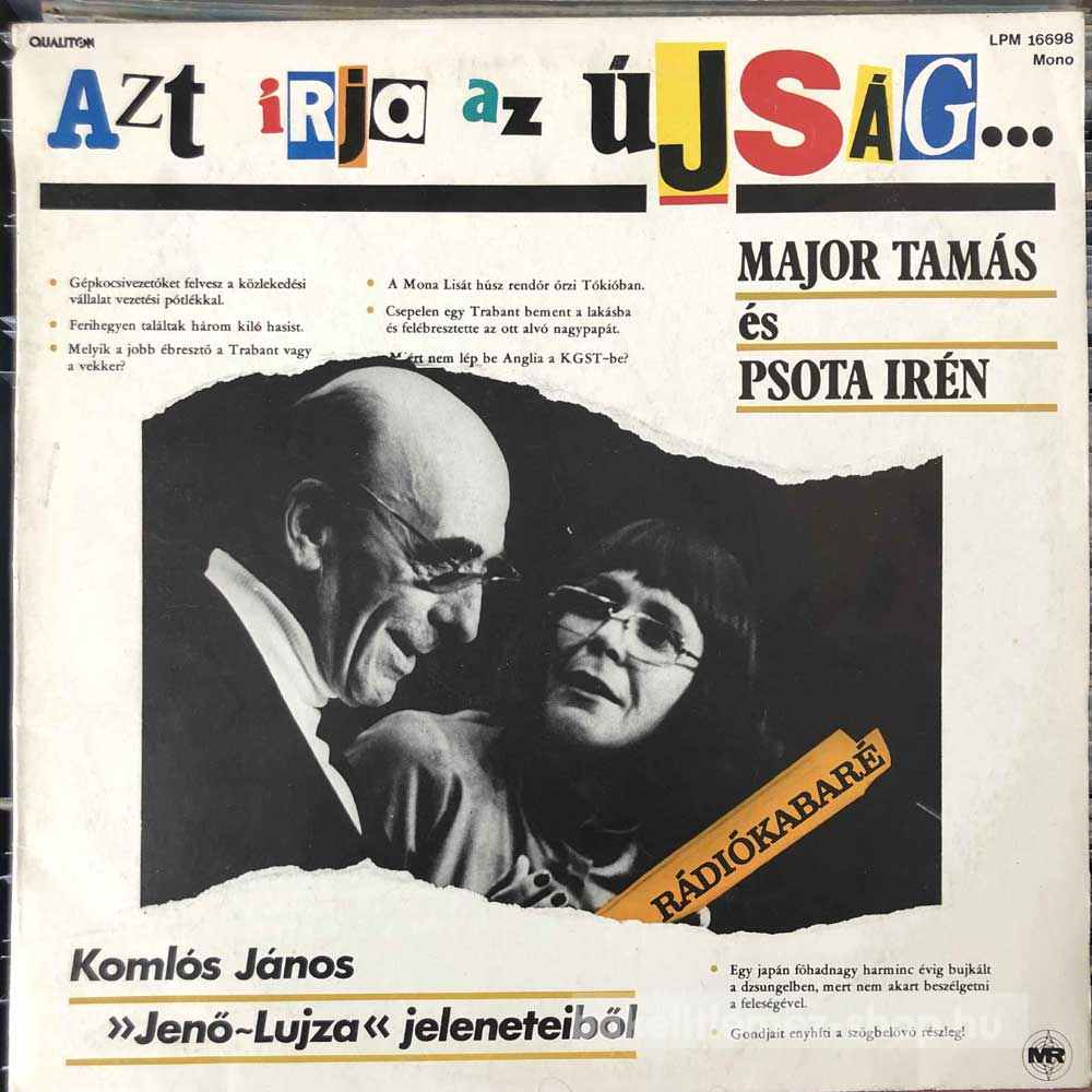 Major Tamás És Psota Irén - Azt Írja Az Újság