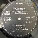 Communards With Sarah Jane Morris Dont Leave Me This Way (Son Of Gotham City Mix) (12", Maxi) Communards With Sarah Jane Morris Dont Leave Me This Way (Son Of Gotham City Mix) (12", Maxi)