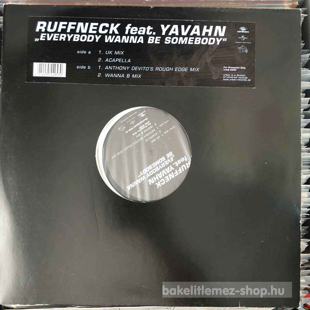 Ruffneck Feat. Yavahn - Everybody Wanna Be Somebody