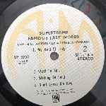 Supertramp  Famous Last Words  (LP, Album)