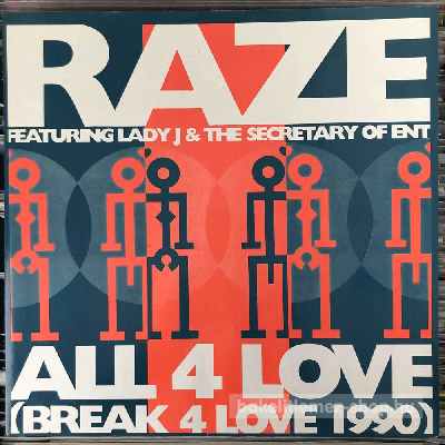 Raze Featuring Lady J - All 4 Love (Break 4 Love 1990)  (12") (vinyl) bakelit lemez