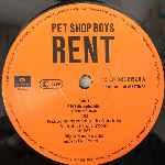 Pet Shop Boys  Rent  (12", Maxi)
