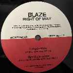 Blaze  Right Of Way  (12")