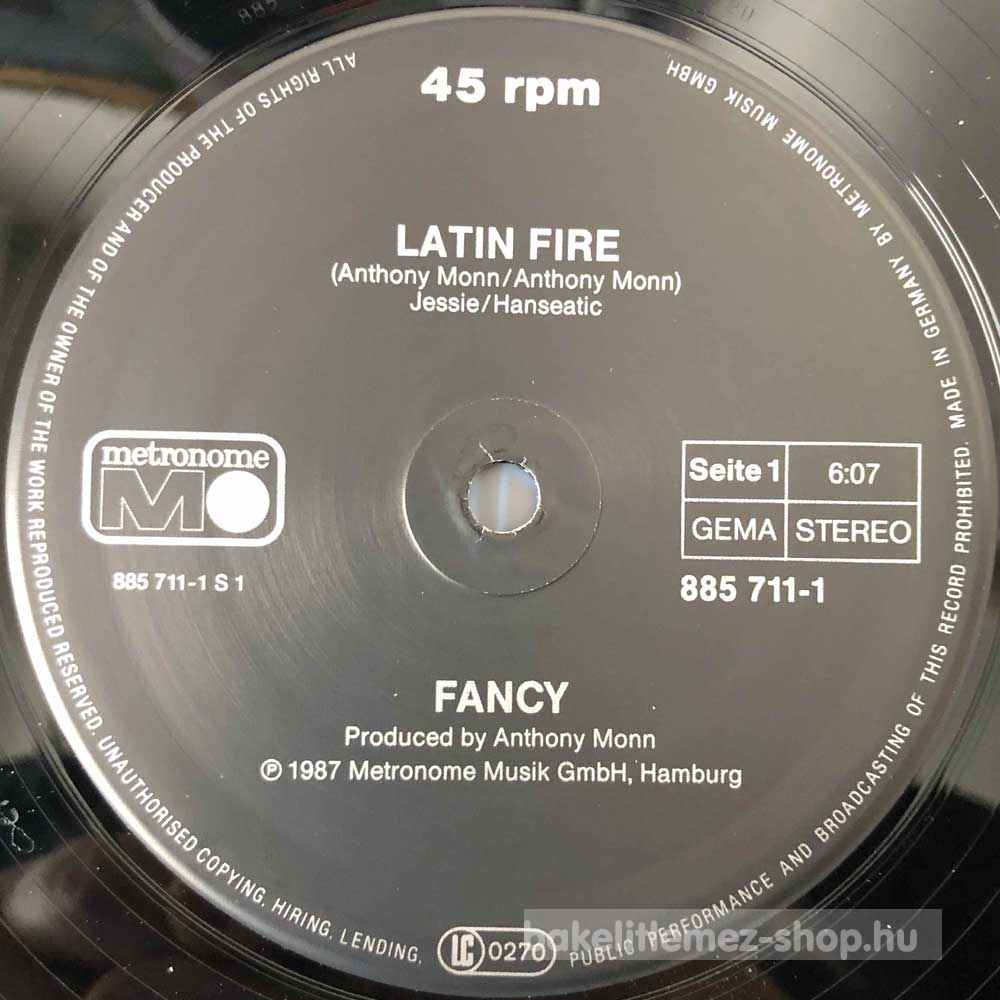 Fancy Latin Fire DE - Bakelit lemez shop