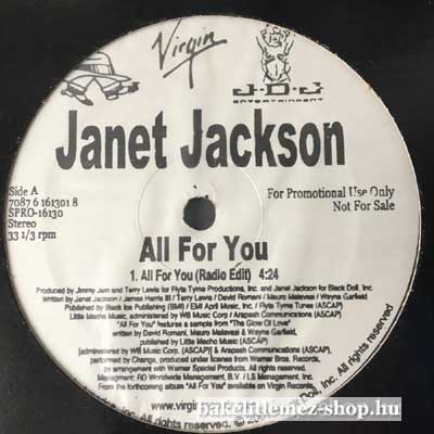 Janet Jackson - All For You  (12", Promo) (vinyl) bakelit lemez